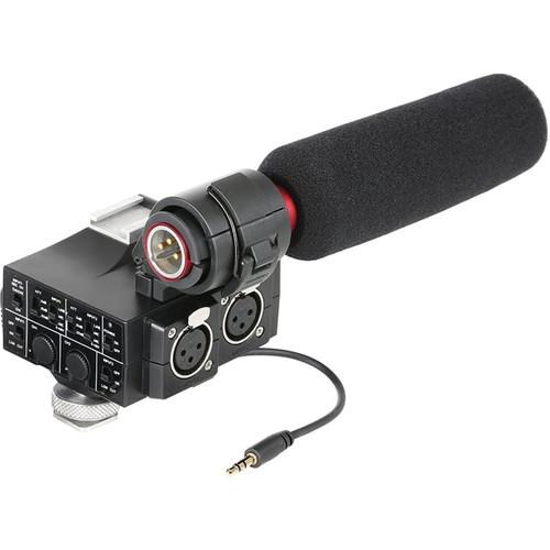 Saramonic MixMic Shotgun Microphone with Integrated 2-Channel Audio Adapter